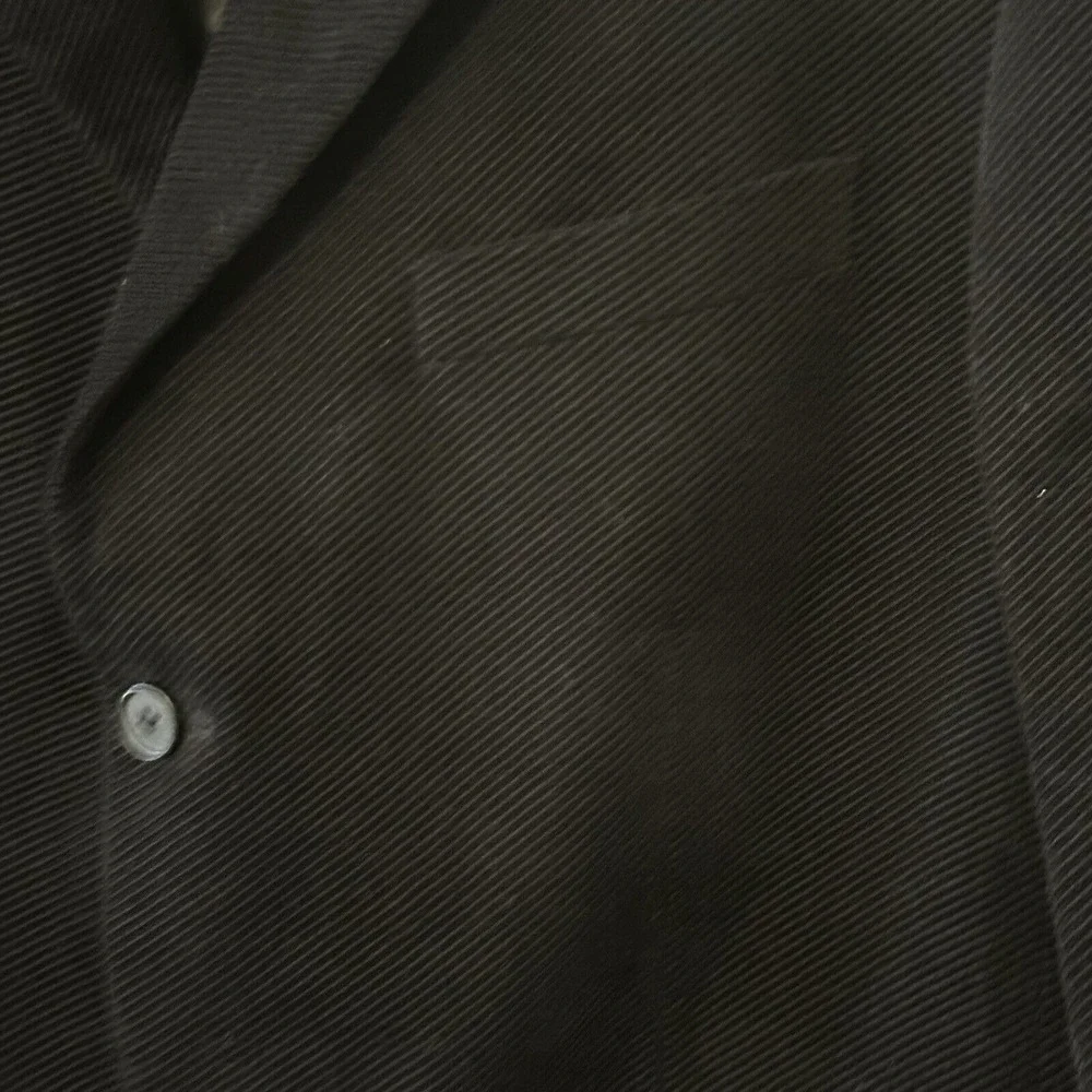 Banana Republic Black Mens Sports‎ Coat Curdoroy Blazer Pockets Size 44R *READ*
